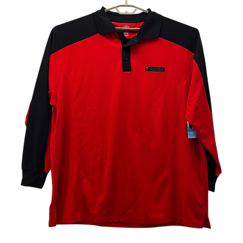 7 Eleven Polo‎ Shirt 2XL Red Convenience Store Uniform